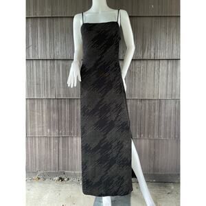🔥VTG Y2K PS Per Seption Glitter Slip Maxi Formal Evening Feminine Party Dress M